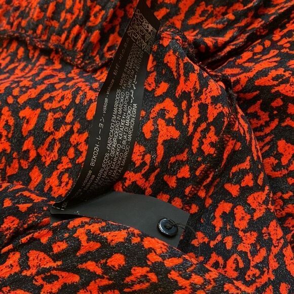 Zara Premium Denim Cheetah Leopard Dress Viscose Loose Medium M - Picture 8 of 9